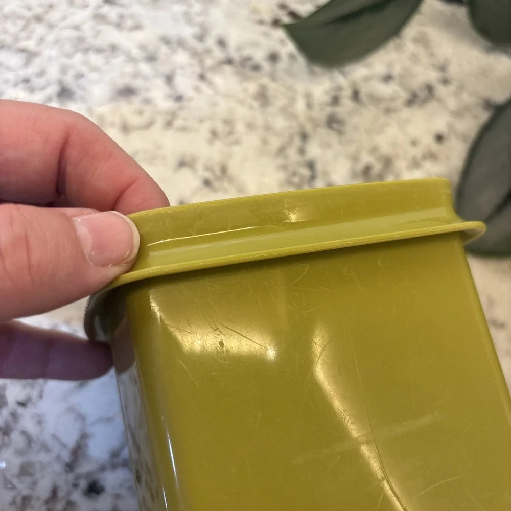 VTG Tupperware Olive Pickle Keeper Pick-a-Deli Avocado Green‎ 3 Piece USA 1330-6